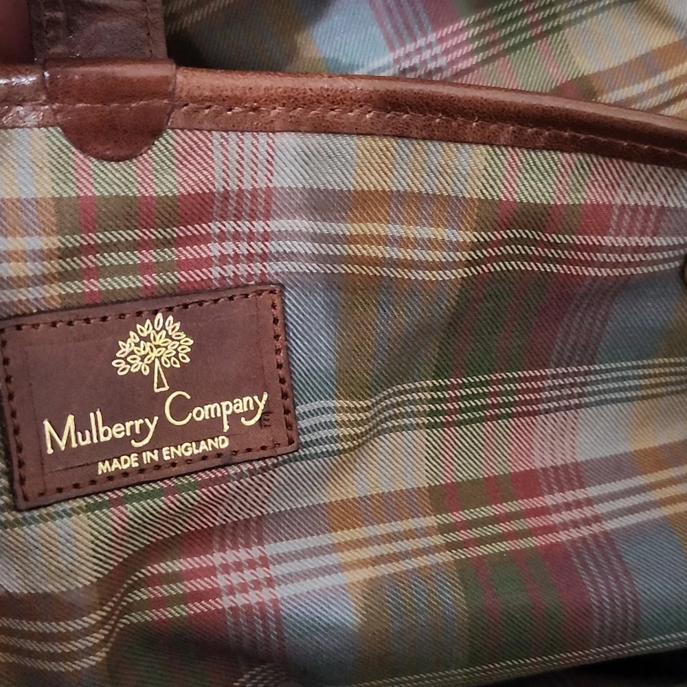 Mulberry Brown Leather Shoulder Bag Vintage Rare Luxury Made In England Xl